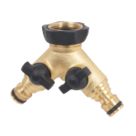 -Way BSP Dual Tap Connector 3/4"