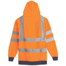 Pro RTX High Visibilty  Hoodie Orange / Navy Small 36" Chest