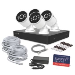 Swann SWNVK-8ADVANX4B-EU 1TB 8-Channel 4K  Wired NVR Security System & 4 x 4K Indoor & Outdoor Cameras