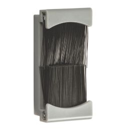 Knightsbridge NETBR1GGY Modular Brush Flex Outlet Grey