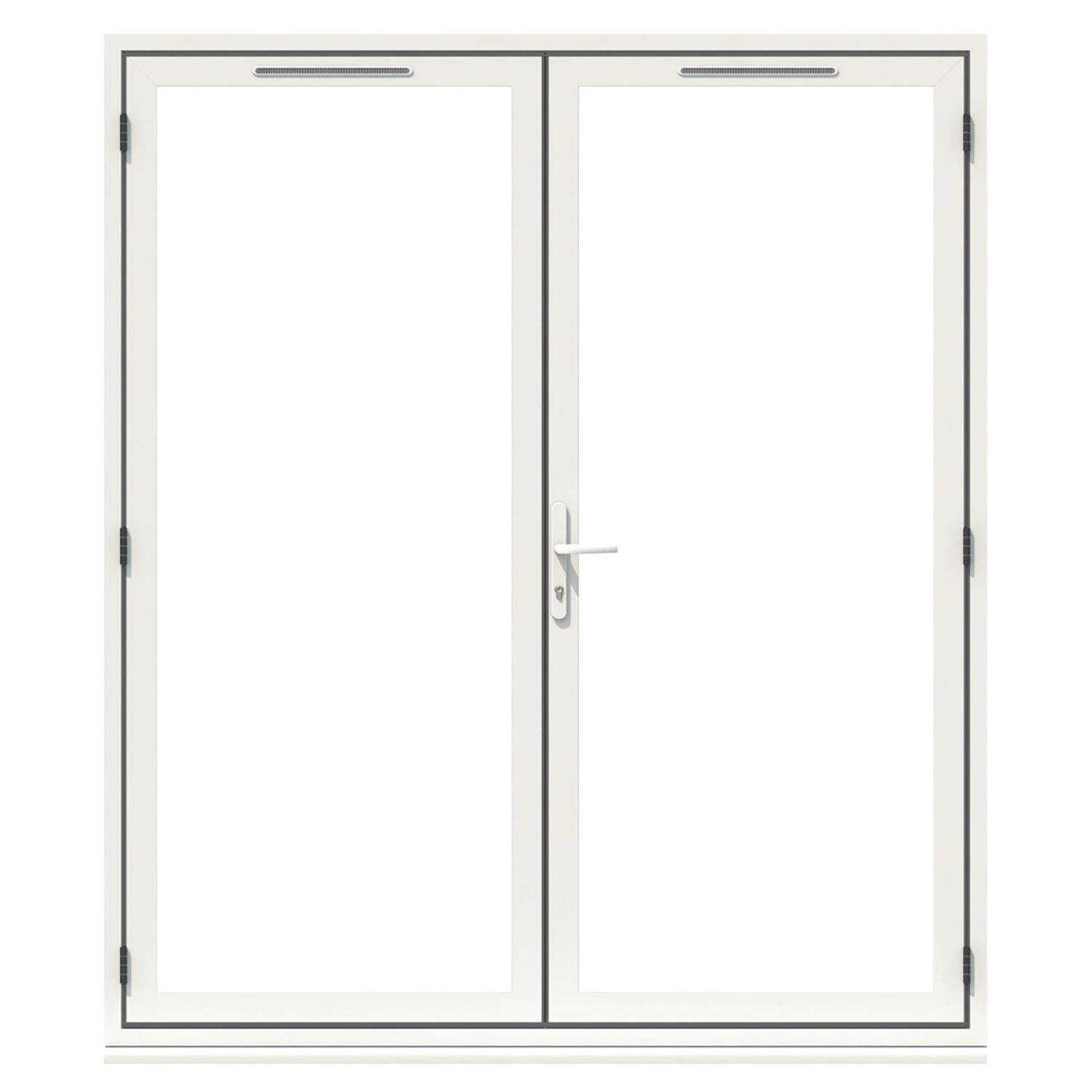 Green & Taylor White Double-Glazed Aluminium French External Doors 2090mm x 1790mm (900CT)