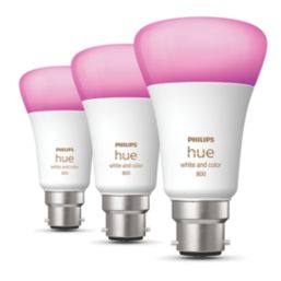 Philips Hue  E27 A60 LED Smart Light Bulb 6W 800lm 3 Pack