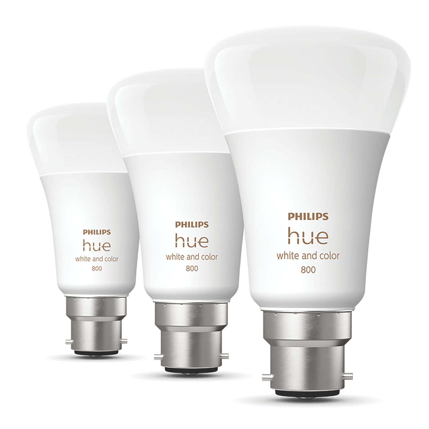 Philips Hue E27 A60 LED Smart Light Bulb 6W 800lm 3 Pack (900JC)