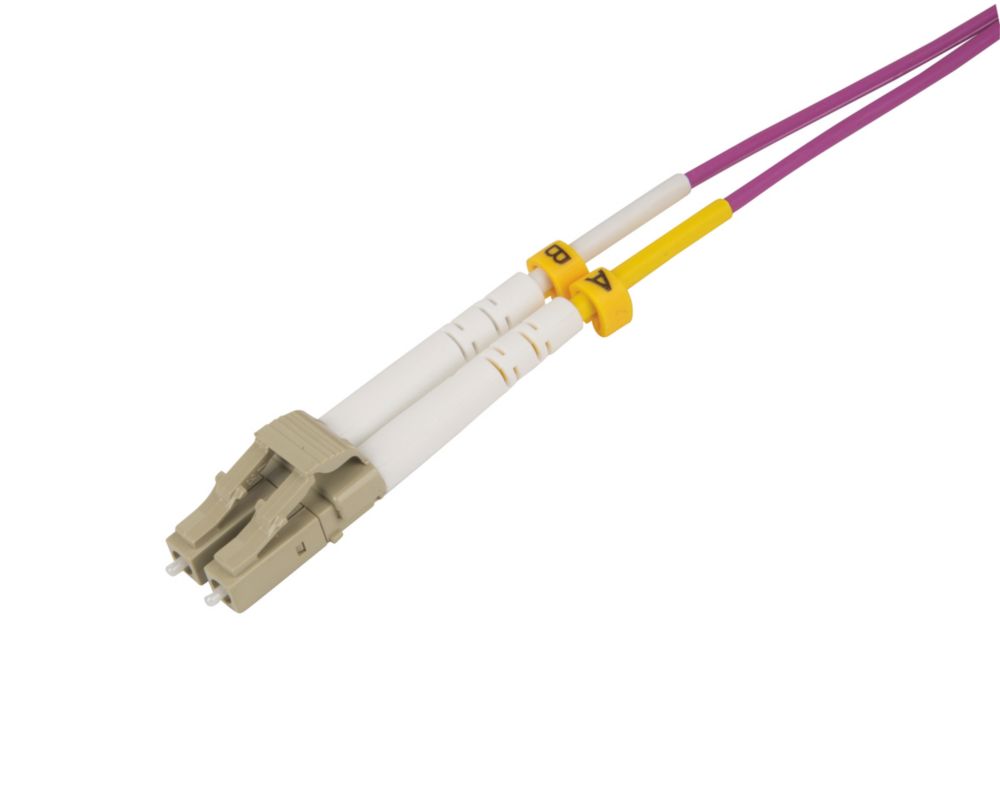 Cavo Fibra Ottica OM4 LC-LC Duplex 6m – 100G, Multimodale 50/125, Viola – RiteAV