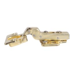 Eclipse 3D Adjustable Soft-Close Steel 105° Half Overlay Brushed Brass Cabinet Hinges 62mm 2 Pack