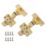Eclipse 3D Adjustable Soft-Close Steel 105° Half Overlay Brushed Brass Cabinet Hinges 62mm 2 Pack
