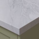 Wilsonart  Matt Grey Marble Effect Laminate Worktop 4100mm x 600mm x 38mm