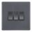 LAP  20A 16AX 3-Gang 2-Way Light Switch  Slate Grey