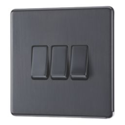 LAP  20A 16AX 3-Gang 2-Way Light Switch  Slate Grey