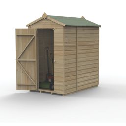 Forest Beckwood 4' x 6' (Nominal) Apex Shiplap Timber Shed