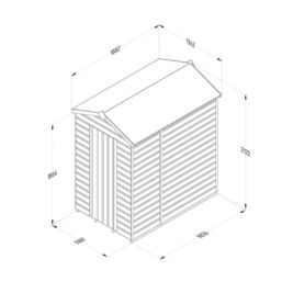 Forest Beckwood 4' x 6' (Nominal) Apex Shiplap Timber Shed