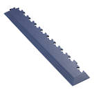 Garage Floor Tile Company X Joint Interlocking Corner Edge Ramp Blue 587mm x 90mm 2 Pack