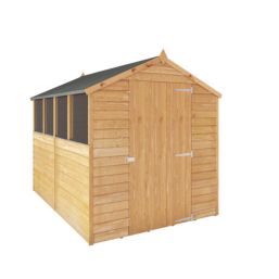 Mercia Value Single Door 6' x 7' 6" (Nominal) Apex Overlap Timber Shed