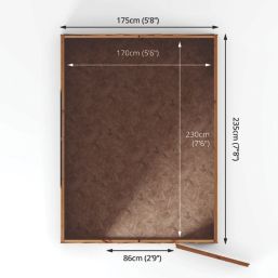 Mercia Value Single Door 6' x 7' 6" (Nominal) Apex Overlap Timber Shed