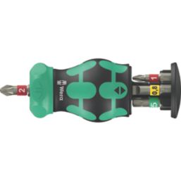 Wera Kraftform Kompakt RA 1 Interchangeable Ratchet Stubby Set 6 Pieces