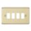 Knightsbridge  4-Module Grid Faceplate Brushed Brass