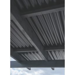 Radmat Building Materials Eco 76/18 Corrugated PVC Roof Sheet Black 2000mm x 1.2mm x 875mm 5 Pack