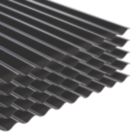 Radmat Building Materials Eco 76/18 Corrugated PVC Roof Sheet Black 2000mm x 1.2mm x 875mm 5 Pack