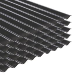 Radmat Building Materials Eco 76/18 Corrugated PVC Roof Sheet Black 2000mm x 1.2mm x 875mm 5 Pack