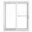 Crystal  Right-Handed White uPVC Sliding Patio Door Set 2090mm x 2090mm