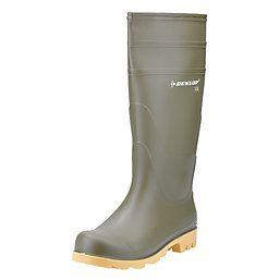 Dunlop Universal Metal Free  Non Safety Wellies Green Size 12