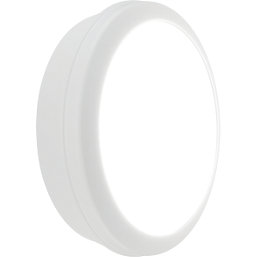 Luceco Atlas Indoor & Outdoor Maintained Emergency Round LED Decorative Bulkhead With Microwave Sensor White 21W 2100lm