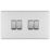 LAP  20A 16AX 4-Gang 2-Way Light Switch  Brushed Stainless Steel