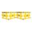 Addgards Keep Your Distance Safety Barriers Yellow/Black 1m 4 Pack