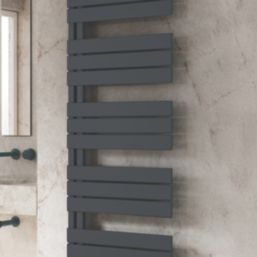 Reina 1424mm x 550mm 2291BTU Anthracite Flat Designer Towel Radiator