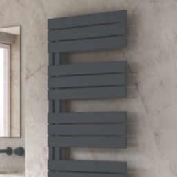 Reina 1424mm x 550mm 2291BTU Anthracite Flat Designer Towel Radiator