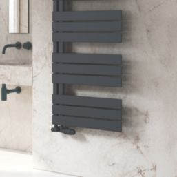 Reina 1424mm x 550mm 2291BTU Anthracite Flat Designer Towel Radiator