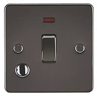 Knightsbridge FP8341FGM 20A 1-Gang DP Control Switch & Flex Outlet Gunmetal with LED