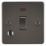 Knightsbridge  20A 1-Gang DP Control Switch & Flex Outlet Gunmetal with LED