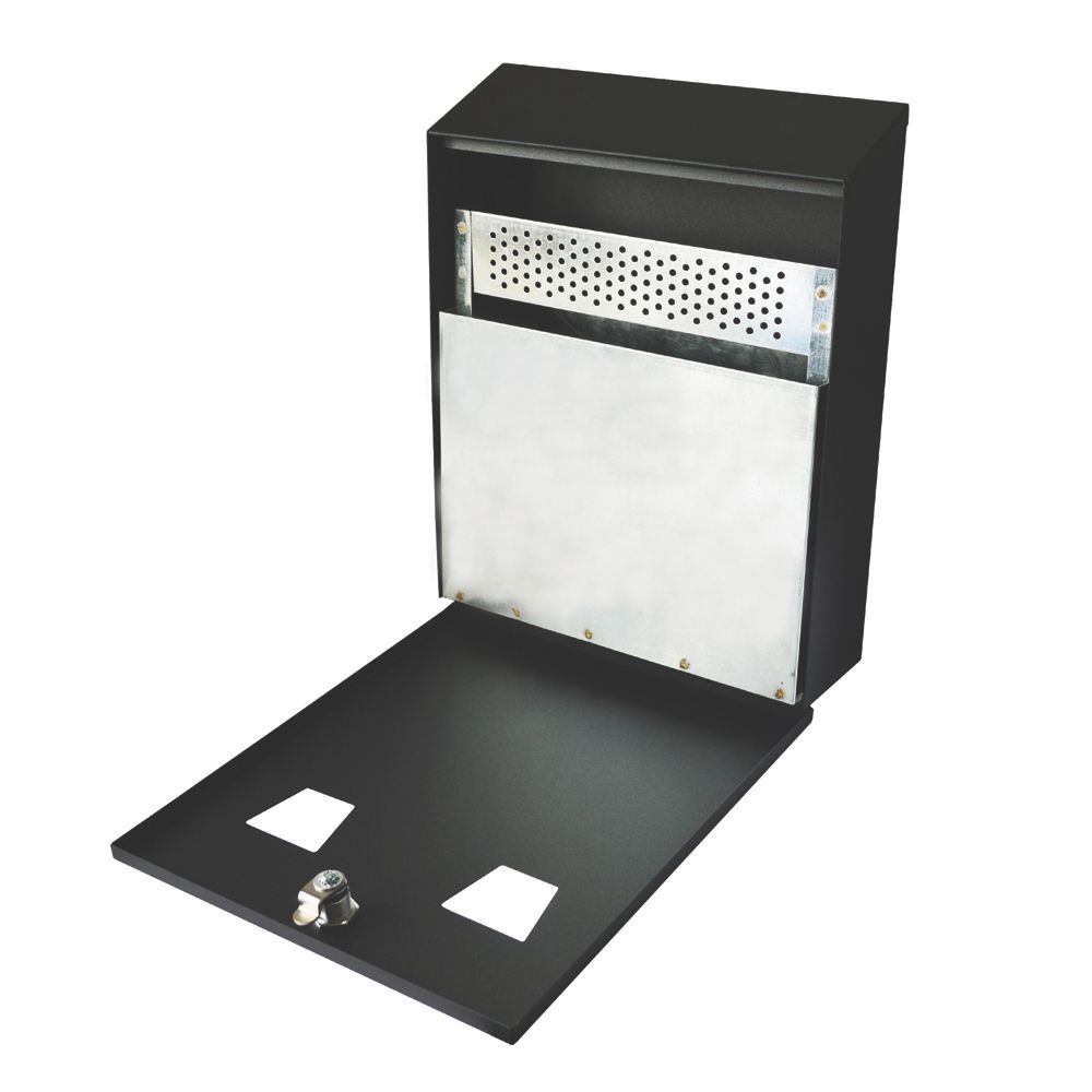 wall mounted cigarette bin screwfix Smith & Locke Lockable Wall Mounted Cigarette Bin Black