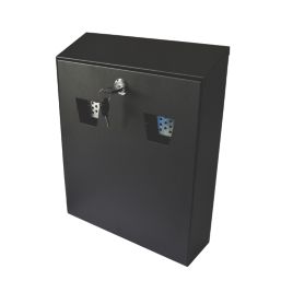 Smith & Locke Lockable Wall Mounted Cigarette Bin Black