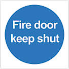 Non Photoluminescent 'Fire Door Keep Shut' Signs 100mm x 100mm 100 Pack
