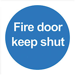 Non Photoluminescent 'Fire Door Keep Shut' Signs 100mm x 100mm 100 Pack