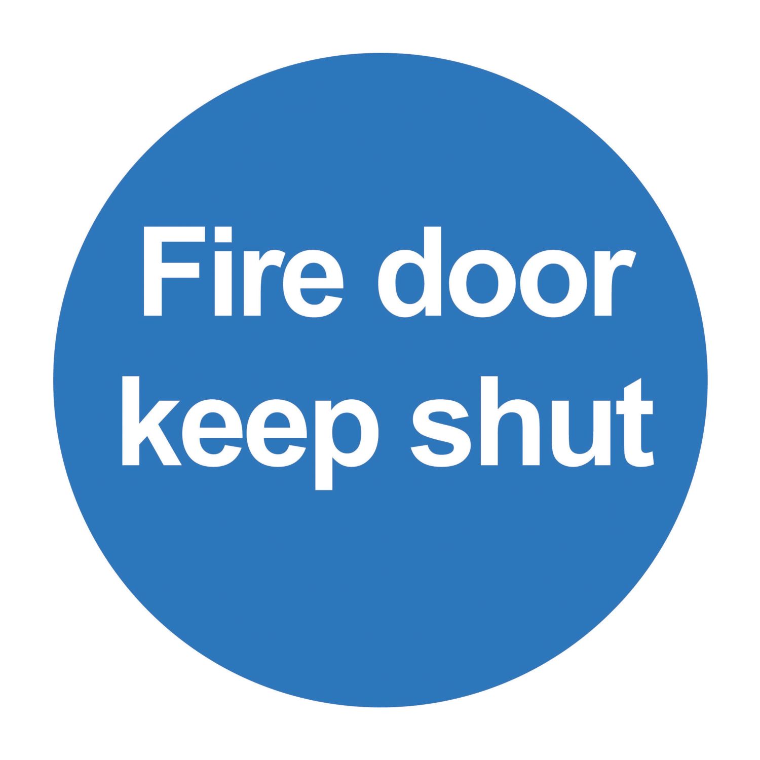 Essentials Non Photoluminescent 'Fire Door Keep Shut' Signs 100mm x 100mm 100 Pack (90258)