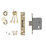 Smith & Locke Fire Rated Stainless Brass BS 5-Lever Mortice Deadlock 65mm Case - 45mm Backset