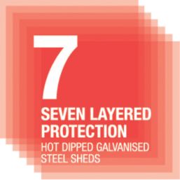 Yardmaster  6' x 7' (Nominal) Apex Metal Shed Green