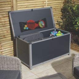 Rowlinson Airevale 342Ltr 4' x 2' (Nominal) Plastic Garden Storage Box Dark Grey