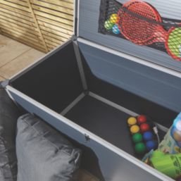 Rowlinson Airevale 342Ltr 4' x 2' (Nominal) Plastic Garden Storage Box Dark Grey