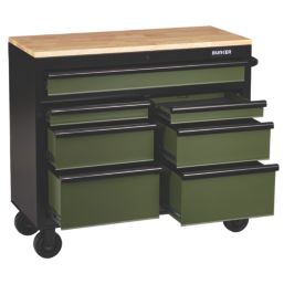 Bunker  7-Drawer Trolley Green
