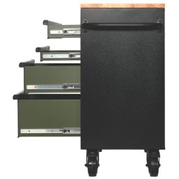 Bunker  7-Drawer Trolley Green