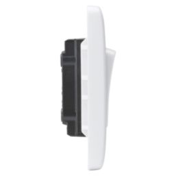 Knightsbridge Curved Edge 10AX 2-Gang 2-Way Light Switch  White