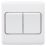 Knightsbridge Curved Edge 10AX 2-Gang 2-Way Light Switch  White