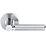 Smith & Locke Lyme Fire Rated Lever on Rose Door Handles Pair Polished / Satin Nickel