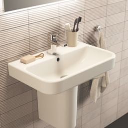 Ideal Standard i.life S Washbasin & Pedestal 1 Tap Hole 600mm