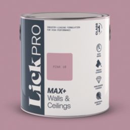 LickPro Max+ 2.5Ltr Pink 10 Eggshell Emulsion  Paint