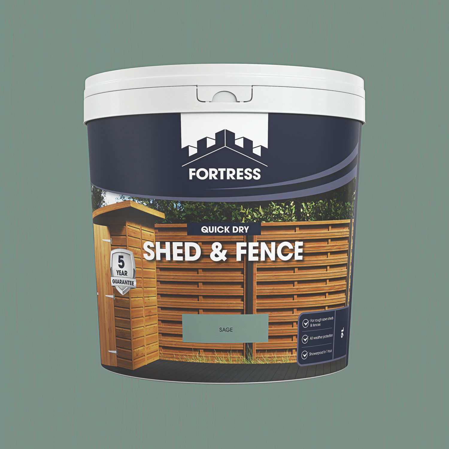 Fortress 9Ltr Sage Shed & Fence Stain (902PC)